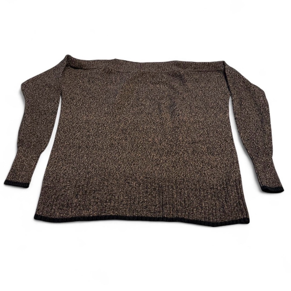 Elliot Lauren Women's off shoulder brown and black sweater size S